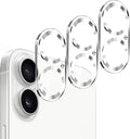 Dengduoduo Camera Lens Protector for iPhone 16 and 16 Plus 3 Pack, Tempered Glass, Ultra HD, 9H Hardness, Anti-Scratch, Case Friendly, Easy to Install [No Affect on Night Shots] by Dengduoduo