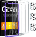 Wiaocit Tempered Glass Screen Protector for iPhone 14 Plus | 3+3 Pack, 9H Hardness, Camera Lens Protector, Installation Frame, Bubble Free, Case Friendly by Wiaocit