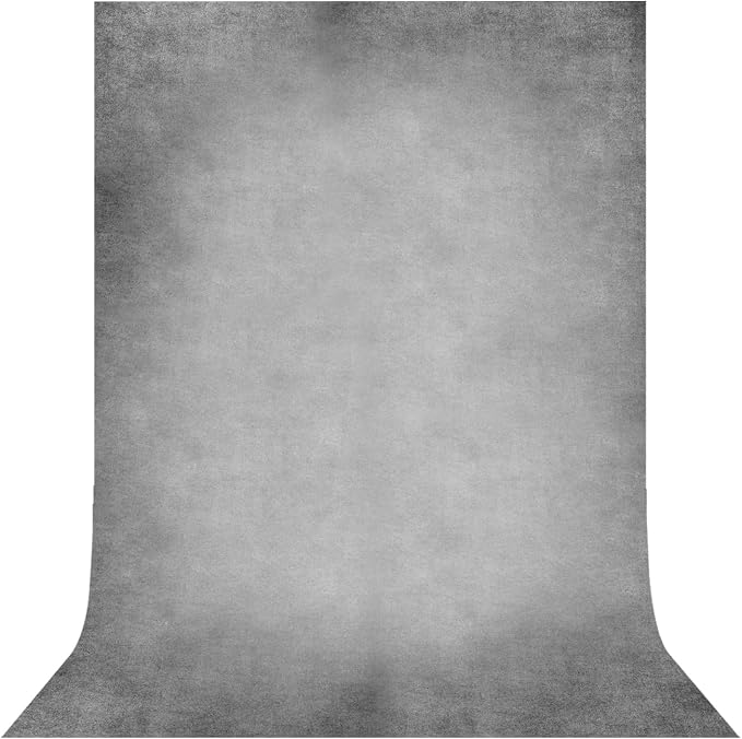 Grey Photography Backdrops for Photoshoot, Abstract Fabric 10x10ft | Vintage Studio Photo Backgrounds, Non Reflective, Easy to Use, for Portrait, Headshot, Product by TERSUM