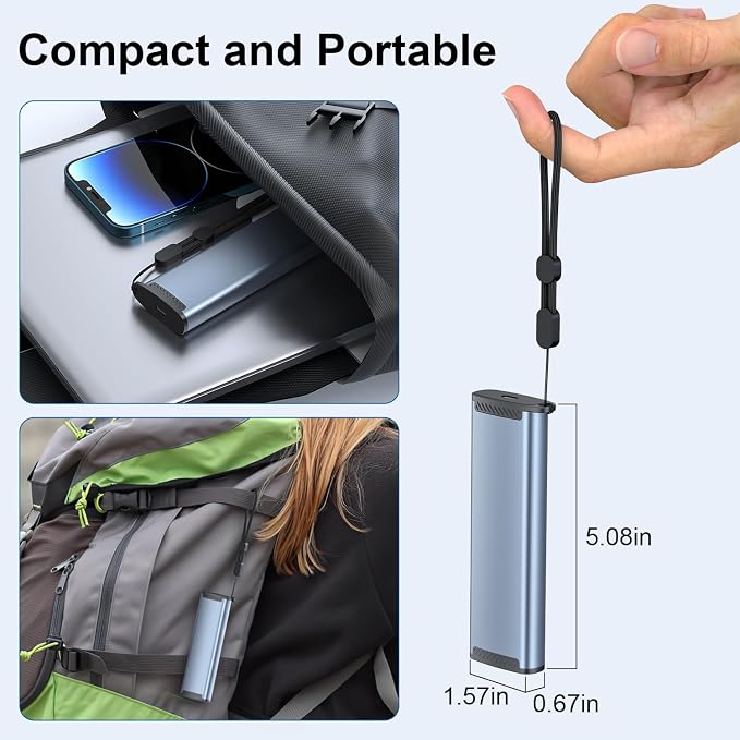 SD Card Holder Case with High-Speed USB 3.1 Type-C SD/TF Card Reader, SD Card Reader for iPhone, Android, Trail Cameras and Drones Plug and Play Micro SD Card Reader Adapter - Image 6