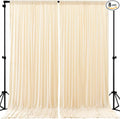 32ftx10ft Wrinkle Free Champagne Backdrop Curtain - 10 Feet Photography Backdrop Drapes, Silky Polyester Back Drop Cloth for Wedding Baby Shower Balloon Arch Background by Unknown