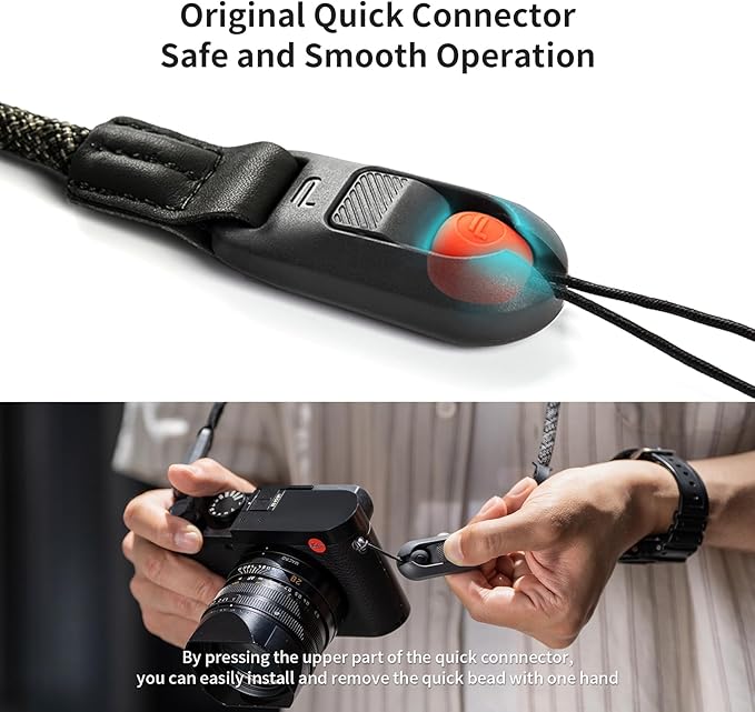 PGYTECH Camera Neck Strap Air Quick-Release for Mirrorless, Vibrant Orange | Leather-Like Surface with Braided Ropes, Adjustable Great for Street, Travel & Everyday Style for Sony ZV-E10 for Canon G7 X - Image 3