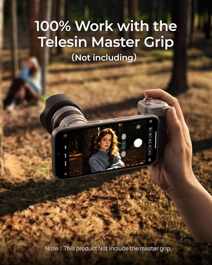 TELESIN 2X Telephoto Master Lens for iPhone 17 Pro Max with Hood/APP EIS | 105mm Authentic Portraits, 200mm Equivalent Optical Telephoto Extender for Wildlife/Sports/Concert Portrait Photography - Image 5