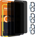 QHOHQ for iPhone 16 Plus Privacy Screen Protector + Camera Lens Protector | 3+3Pack Tempered Glass, Military Grade Shatterproof, Anti Spy Glass, Full Edge Coverage, Ultra Durable,With Installation Tool by QHOHQ