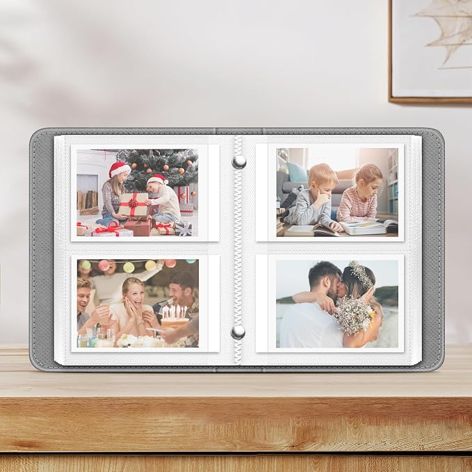 Fintie Mini Photos Album Book for 2x3 Inch Films - 104 Pockets Small Albums | For Fujifilm Instax Mini 13/12/11/99/40/Evo/Se/7+/Liplay Instant Camera, Photos Keepsakes, Kids Memory Book, Emerald Marble - Image 8