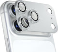 for iPhone 17 Pro Max Camera Lens Protector, Glitter Silver | [Military Grade Shatterproof] [Strong Adsorption] [Case Friendly] Matte Metal Tempered Glass Camera Screen Cover Accessories by Beuxece