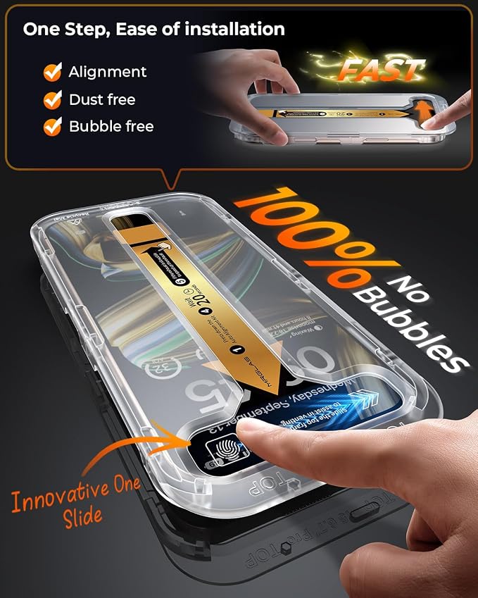 4-Pack Privacy Screen Protector for iPhone 13 Pro Max [100% Anti-Spy] | [9H+ Military-Grade Aerospace Glass][Auto-Alignment Kits] Shatterproof Tempered Glass Film for 13 Pro Max 6.7" Zero-Bubble - Image 2
