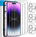 Fotbor for [3+3 Pack] iPhone 14 Pro Max Screen Protector with Camera Lens Protector, 9H Shatterproof Tempered Glass Film with Easy Installation Frame, HD Clear Sensitive Full Coverage 6.7 Inch by Fotbor