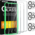 Wiaocit Tempered Glass Screen Protector for iPhone 13 Pro | 3+3 Pack, 9H Hardness, Camera Lens Protector, Installation Frame, Bubble Free, Case Friendly by Wiaocit