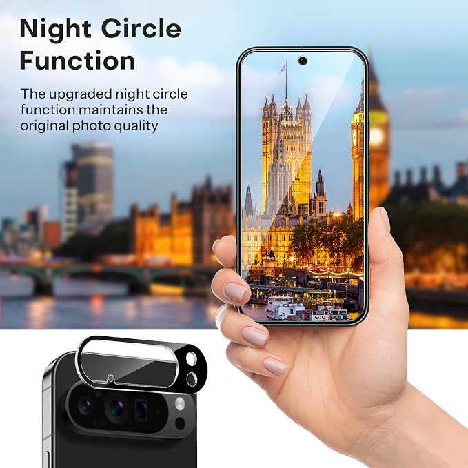 OMOTON 3+2 Pack for Google Pixel 10 Pro XL Screen Protector 6.8 Inch 2025 | 3 Tempered Glass Film and 2 Camera Lens Protector, Bubble-free, Easy Installation, Case Friendly, Not for Pixel 10 Pro/ 10 - Image 6