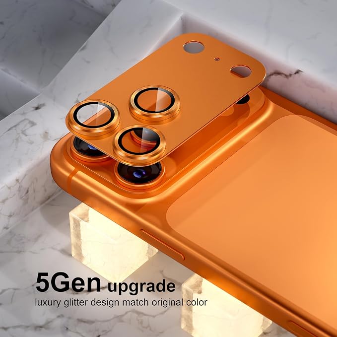Choiche for iPhone 17 Pro Max Camera Lens Protector, Orange | Metal Camera Cover with 9H Tempered Glass Lens Screen Protector Accessories, Strong Adsorption, Case-Friendly, 6.9-inch - Image 7