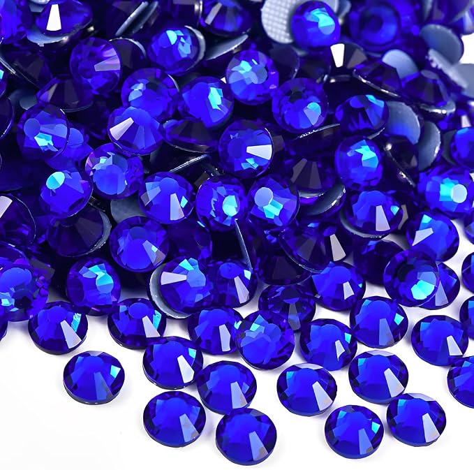Jollin Hotfix Rhinestones Flatback Crystal Gems 2mm SS6, Sapphire | 2880pcs Hot Fix Crystals Glass Rhinestones for Bedazzling, Crafting, Clothes, Shoes & Accessories DIY Decoration by Jollin