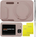 Case for Kodak PIXPRO FZ55, FZ55 accessories | Soft Silicone Protective Case Removable Lens Cover, Comes with 2 Screen Protectors and 1 Wrist Strap. (Tiffany Pink) by SZHSYJY