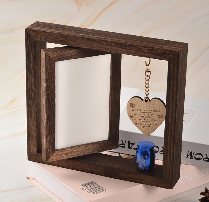DB Memorial Picture Frame Fits 4’’x6’’ Photo and 1.57 Inches Small Urns for Human Ashes Keepsake，Mini Cremation Urn and Memorial Photo Frame Set for Loss of Loved One Sympathy Gift - Image 4