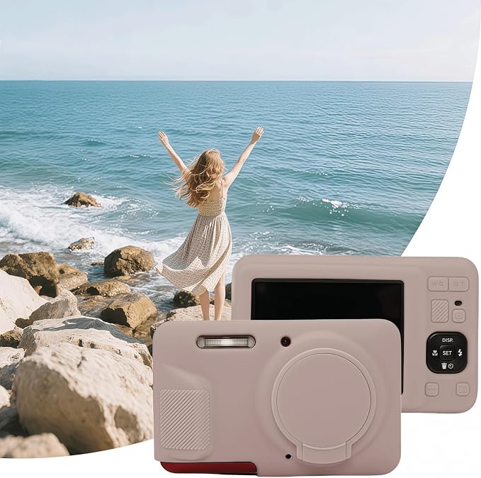 Case for Kodak PIXPRO FZ55, FZ55 accessories | Soft Silicone Protective Case Removable Lens Cover, Comes with 2 Screen Protectors and 1 Wrist Strap. (Tiffany Pink) - Image 6