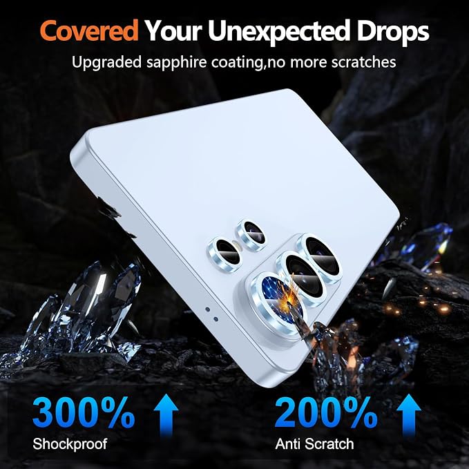 for Samsung Galaxy S26 Ultra Camera Lens Protector, Individual Metal Ring Tempered Glass Lens Cover, [Strong Adsorption] Scratch Resistant Ultra-Thin HD Clear Lens Cover, 1 Set-Blue - Image 5