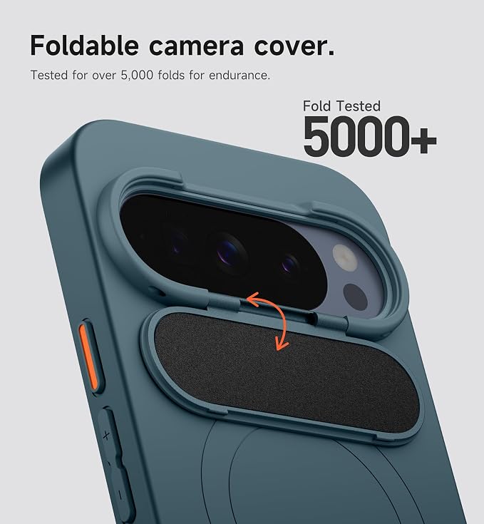 SURITCH for Google Pixel 10 Pro XL Phone Case, Compatible with MagSafe, Protective Cover with Camera Cover & Adjustable Metal Kickstand for Pixel 10 Pro XL 2025 -Lake Green - Image 4
