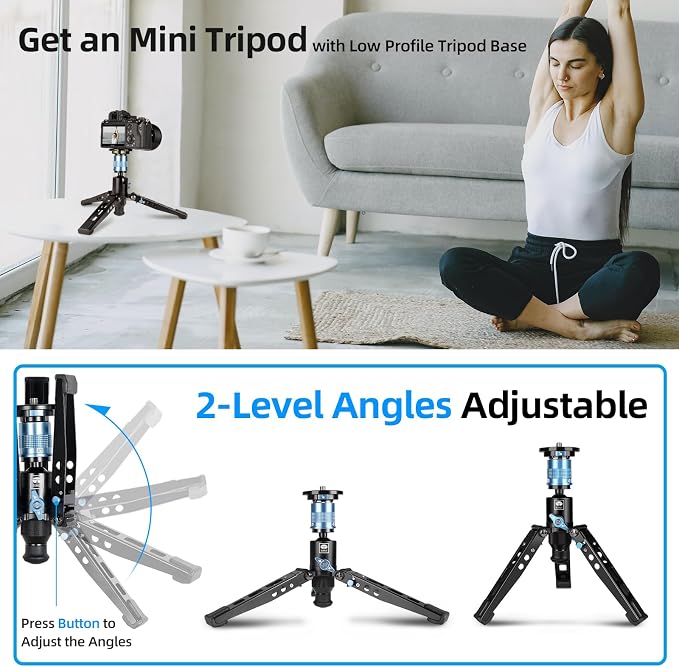 SIRUI AM-404FL+QC-55 Aluminum Camera Monopod with Feet, QR Plate | 75.8" Height, 33LB Load, Quick Release Plate, Sony, Canon, Nikon, DSLR, Mirrorless Camera, Lightweight - Image 7