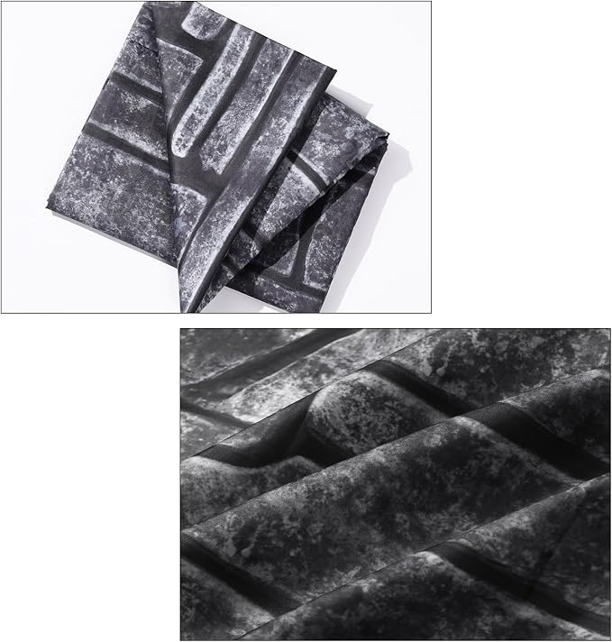 15 x 10ft Gray Brick Wall Backdrop Fabric Brick Photo Background | Large Polyester Brick Backdrop Cover for Photoshoot Home Fireplace Decoration, Newborn Birthday Party Decor - Image 2