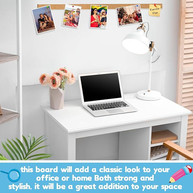 Threehoney 3 Pcs 72'' x 2" Cork Board Strip for Wall - Bulletin Bar Tack Board With Aluminum Trim - Brown Cork Strips for Classroom, Office Walls, Cubicle - Image 6
