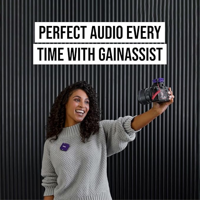 RØDE Wireless GO (Gen 3) – Compact Wireless Mic – Pristine Audio, 32-bit Float Recording, Automatic Level Control, for Phones, Cameras and Computers (Purple) - Image 6