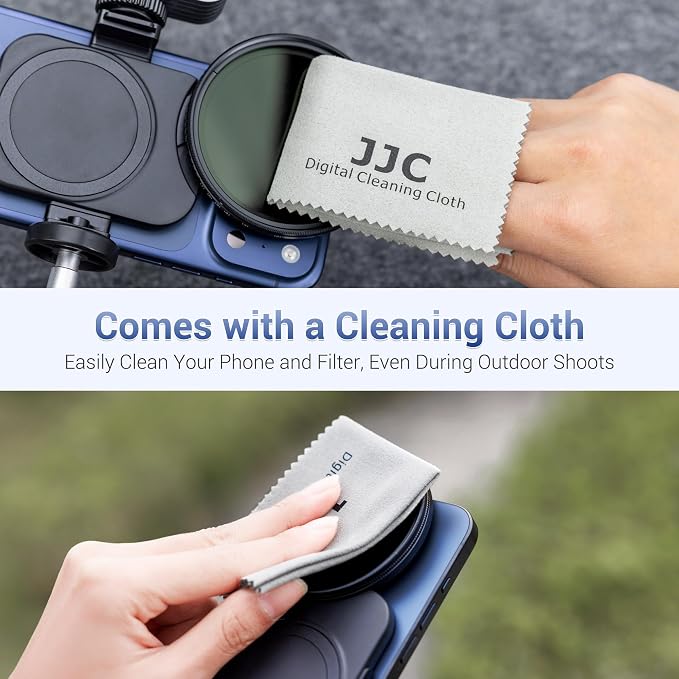 67mm Variable ND2-128 ND Filter Mount Kit with Magnetic Phone Camera Grip & Storage Pouch for iPhone 17 Air 16 15 14 Pro Max Accessories,Neutral Density Lens Filter Adapter Set w Cold Shoe & 1/4''Hole - Image 7
