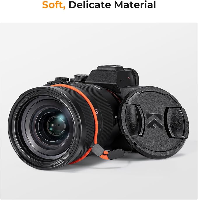 K&F CONCEPT 95mm Lens Cap, 9-in-1 Center Pinch Lens Cover + Anti-Loss | Keeper Leash + Microfiber Cleaning Cloth Kits Compatible with Nikon, Canon, Sony, Fujifilm Camera Lenses - Image 6