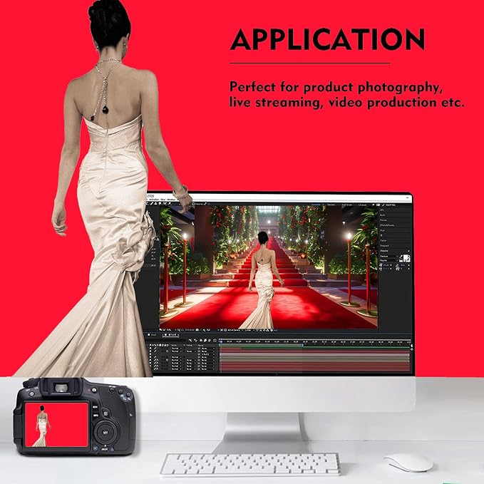 Red Photography Backdrop for Photoshoot, Fabric 10x20ft | Versatile Studio Photo Backgrounds, Non Reflective, Easy to Use, for Portraits, Product, Party, Video Creation - Image 3