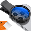 K&F CONCEPT 52mm Clip-on CPL Phone Camera Lens Filter Kit | Circular Polarizer Polarizing Filter Compatible with iPhone 17 16 15 14 13 12 11 by KFCONCEPT