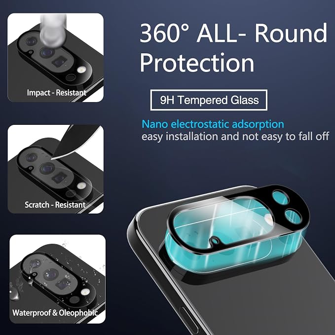 IMBZBK Screen Protector for Google Pixel 10 Pro XL, Tempered Glass,3+3 Pack | 9H+ Hardness, Military Grade Shatterproof, Case Friendly, Bubble Free Auto-Dust Removal, with 3 Camera Lens Protectors - Image 6