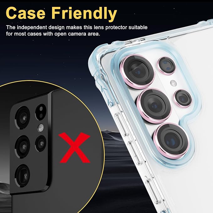 Camera Lens Protector for Samsung Galaxy S26 Ultra, Pink | Tempered Glass, Auto-align Tray, Easy Installation, Case Friendly, Anti-Scratch, HD Clear, Ultra Slim - Image 5
