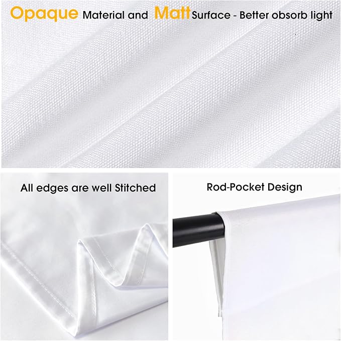 CPLIRIS 10x20ft White Backdrop for Photography, Dual-Size Dual-Pocket Design Photo Booth Background for Portrait Photoshoot, Party and Video with Both Options of 10 feet and 20 feet in Width - Image 4