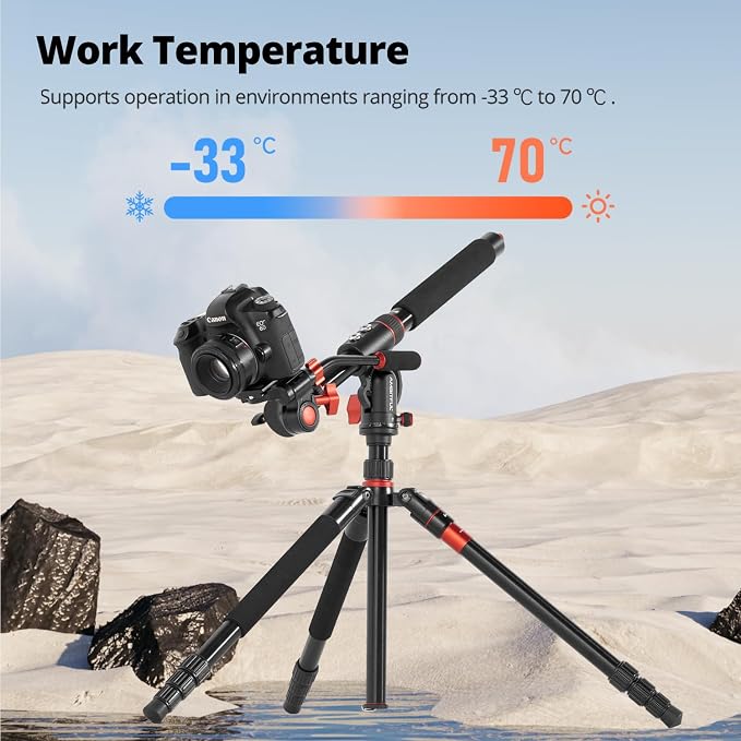 AMBITFUL 42" Tripod Extension Arm Heavy Duty Aluminum Horizontal Boom Arm | 18.9"-42" Adjustable Tripod Boom Arm with Sandbag,360° Rotatable Overhead Photography Arm for Camera, 22lbs Load Capacity - Image 4