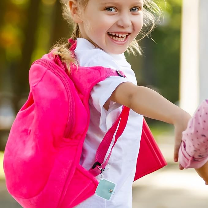 uxcell 4 Pcs Mini Photo Albums, 2.4 Inch PVC Small Photo Storage with Keychain Photo Album with 16 Pockets for Pictures Valentine's Day Gift Wedding, Pink - Image 5