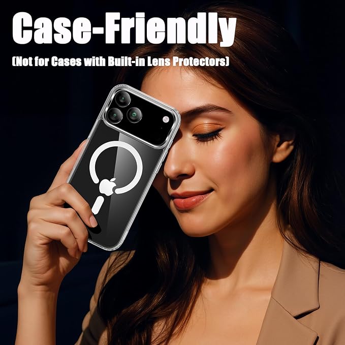 2 Set Camera Lens Protector for iphone 16 Pro Max,9H Tempered Glass Camera Protector,[Ultra HD] [Anti Scratch] Women Girls Shiny Camera Cover for iphone 16 Pro Max,Glitter Black - Image 6