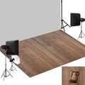 Kate Brown Wood Plank Photography Floor Mat Rubber Photo Studio Backdrop | Warm Natural Timber Texture Non-Slip Floor Drop For Rustic Newborn, Kids, Portrait, Food, Crafts, Product Photography 5x4ft by KateBackdropforPhotography