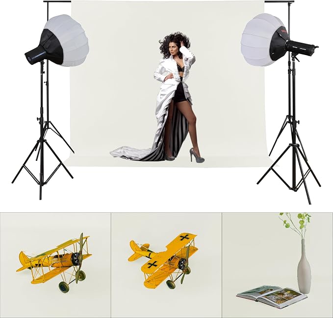 Joccun 10X10FT Ivory Backdrop Background for Photography,Polyester Backdrop Curtain Background Screen for Photography,Photoshoot,Video Recording,Studio(10X10ft,Ivory) - Image 4