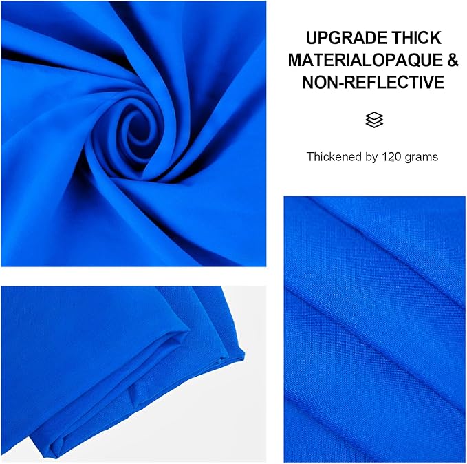 10x20Ft Blue Chromakey Backdrop for Photography, Blue Screen for Product Portrait Photo Shooting, Background Cloth for Video Recording, Party, Meeting, Zoom, Live - Image 6