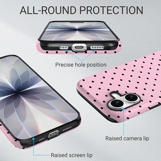 TPU Phone Case for iPhone 17, MagSafe Wireless Charging Compatible, Shockproof Slim Fit Protective Cover with Anti-Yellowing & Raised Camera Protection (Polka dot 4, iPhone 17(6.3")) - Image 6