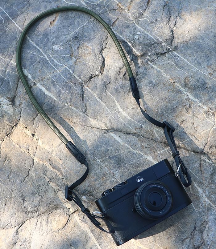 Quick Release Camera Neck Strap Shoulder Strap Belt for Mirrorless Digital Cameras Climbing Rope with Quick Release QD Loops Connector with O-Ring Adjustable Length 30-53inch Green - Image 2