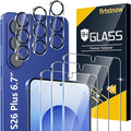 firtstnow 3 Pack for Samsung Galaxy S26 Plus Screen Protector Tempered Glass + 3 Pack Camera Lens Protector, Military Grade Shatterproof, 9H Hardness, Fingerprint Unlock, Case Friendly 6.7 Inch by Unknown