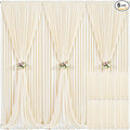 6 Panels Champagne Backdrop Curtain for Parties Wedding Baby Shower Wrinkle Free Photo Curtains Backdrop Drapes Fabric Decoration for Bridal Shower 30ft(W) x 10ft(H) by Tao-GePartyDecorations