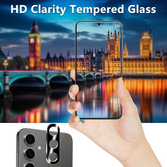 2+2 Pack Screen Protector for Samsung Galaxy S24 Tempered Glass | with Camera Lens Protector, Fingerprint Unlock Compatible, 9H Hardness, Anti Scratch, Bubble Free - Image 4