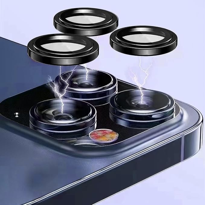 TENOC Camera Lens Protector for iPhone 13 & 13 Mini, Black | AR+AF, 9H Tempered Glass, Individual Metal Ring, Anti Glare, Fall Protection, Camera Screen Cover - Image 4