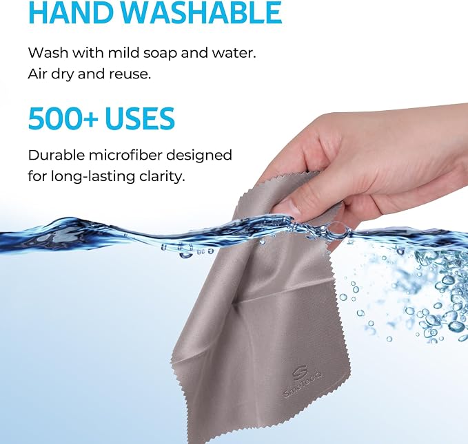 12 Pack Microfiber Lens Cleaning Cloths – Ultra-Soft, Scratch-Free Eyeglass Cloths for Glasses, Screens & Cameras – 7×6 in, Assorted Colors - Image 4