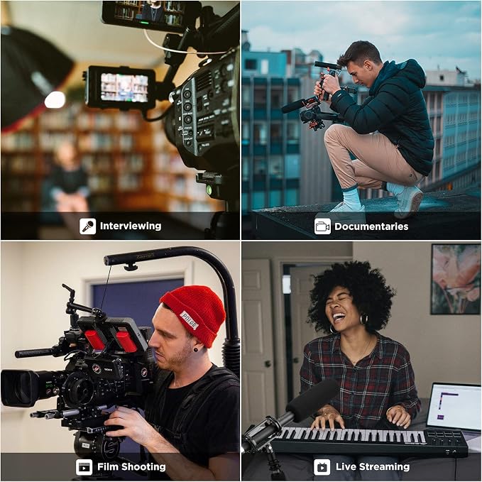 BOYA XLR Microphone BY-BM6060 Super-Cardioid Shotgun Condenser Microphone with 24 48V Phantom Power for Camera Film Interview ENG/EFP Outdoor Recording - Image 7