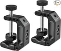 C Clamp Camera Mount with 1/4’’ and 3/8’’ Threaded Holes - 4.5cm Jaw Opening - Max Load 2kg - 2 Pack by Lanxire