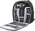 Docooler Grey Backpack - Waterproof Camera Bag, Small DSLR Camera Backpack with Customizable Interior, for Canon Sony - 33 * 26.5 * 12.5cm / 12.99 * 10.43 * 4.92 inches | with Customizable Interior for Canon Sony - 33 * 26.5 * 12.5cm / 12.99 * 10.43 * ... by Docooler