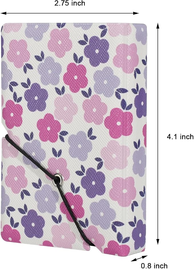 2x3 Instax Mini Photo Album, 28 Pockets. Flat Flowers, 2PK | Portable Wallet Size Album Stores 2x3 inch Instant Photos. Fits Polaroid, Instax Mini, Kodak Mini Prints and Zink. - Image 2