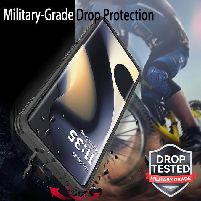 for Moto Edge 2024 Case,with Sliding Camera Lens Cover,HD Screen Protector,360° Rotating Ring Kickstand, Military-Grade Shockproof Protective Cover for Motorola Moto Edge 2024,Black - Image 6